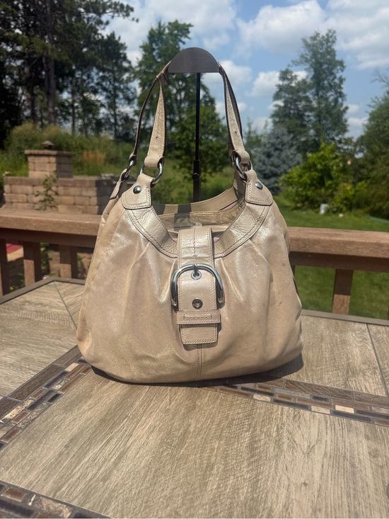 Coach Handbags - Vintage Coach Soho Lynn Hobo Shoulder Bag Metallic Shiny Gold Y2K